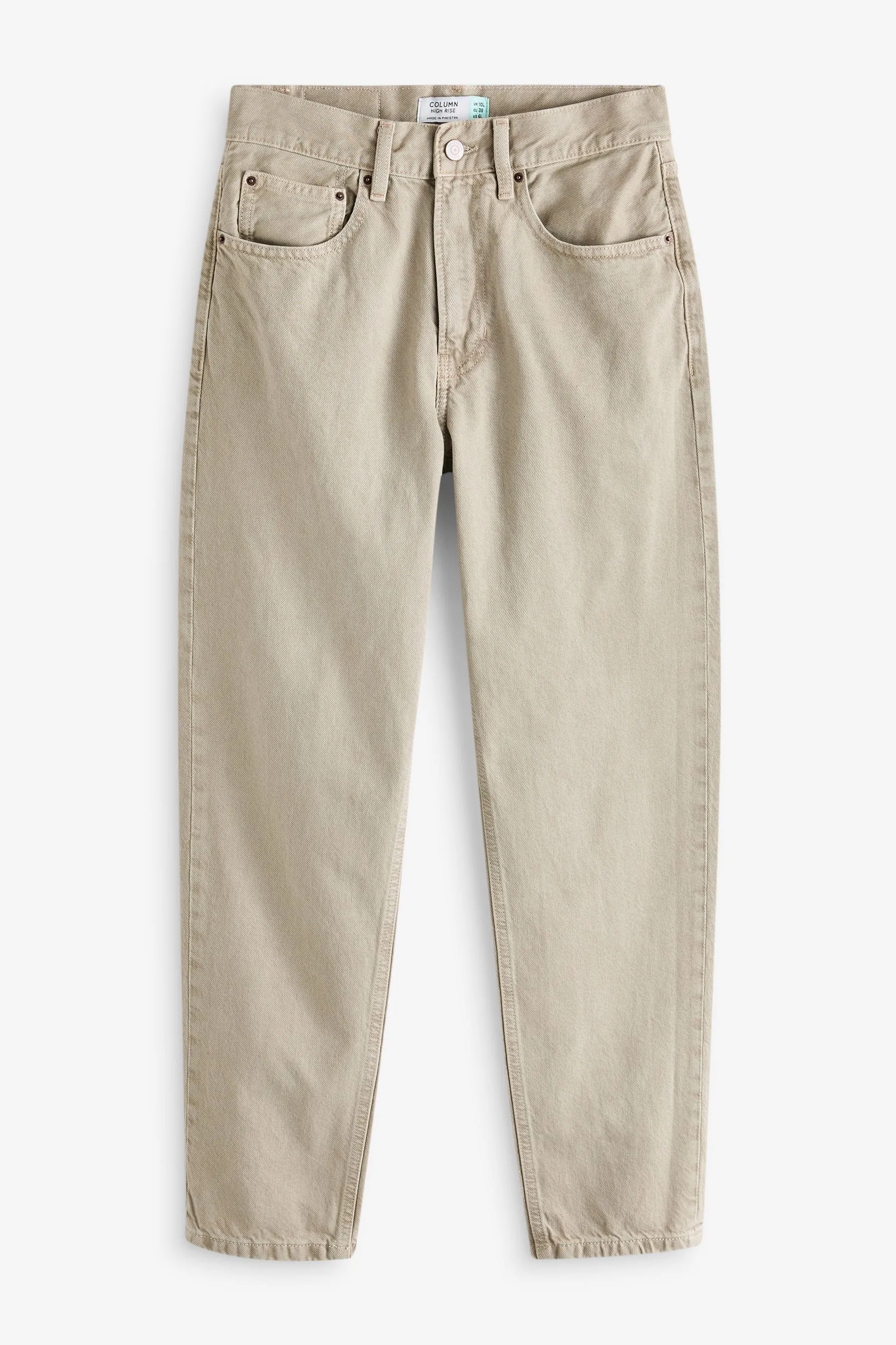 100% Cotton Column Mom Jeans    