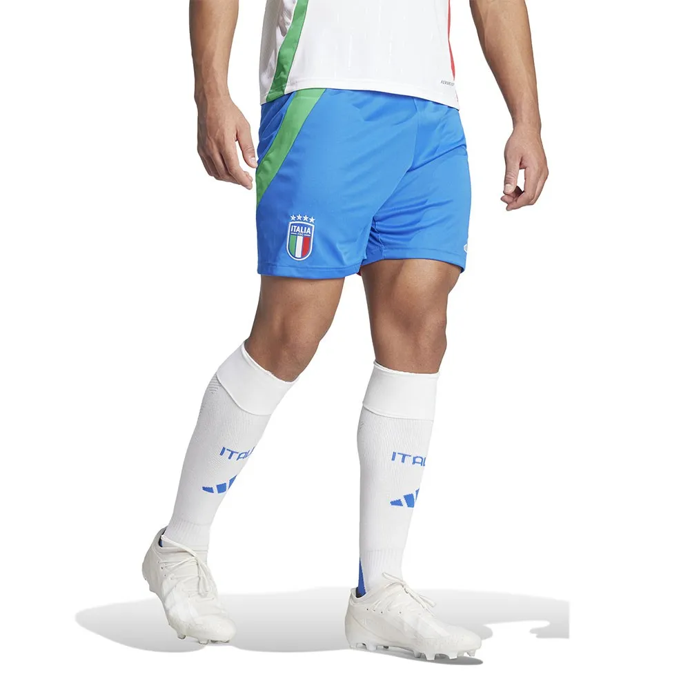 ADIDAS Pantaloncini Calcio Italia Away Euro 24 Azzurro Bianco Uomo