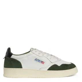 AUTRY  Sneakers Medalist low in suede bianca e verde