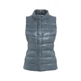 Gilet trapuntato in piumino Giulia azzurro