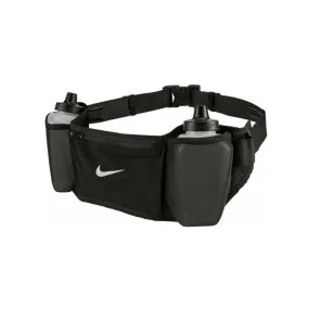 NIKE FLEX STRIDE BOTTLE BELT CINTURA CON 2 BORRACCE + TASCA - NERO