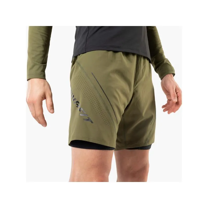 Pantaloncini da trail running Dynafit Alpine Pro 2in1 (Winter moss) da uomo