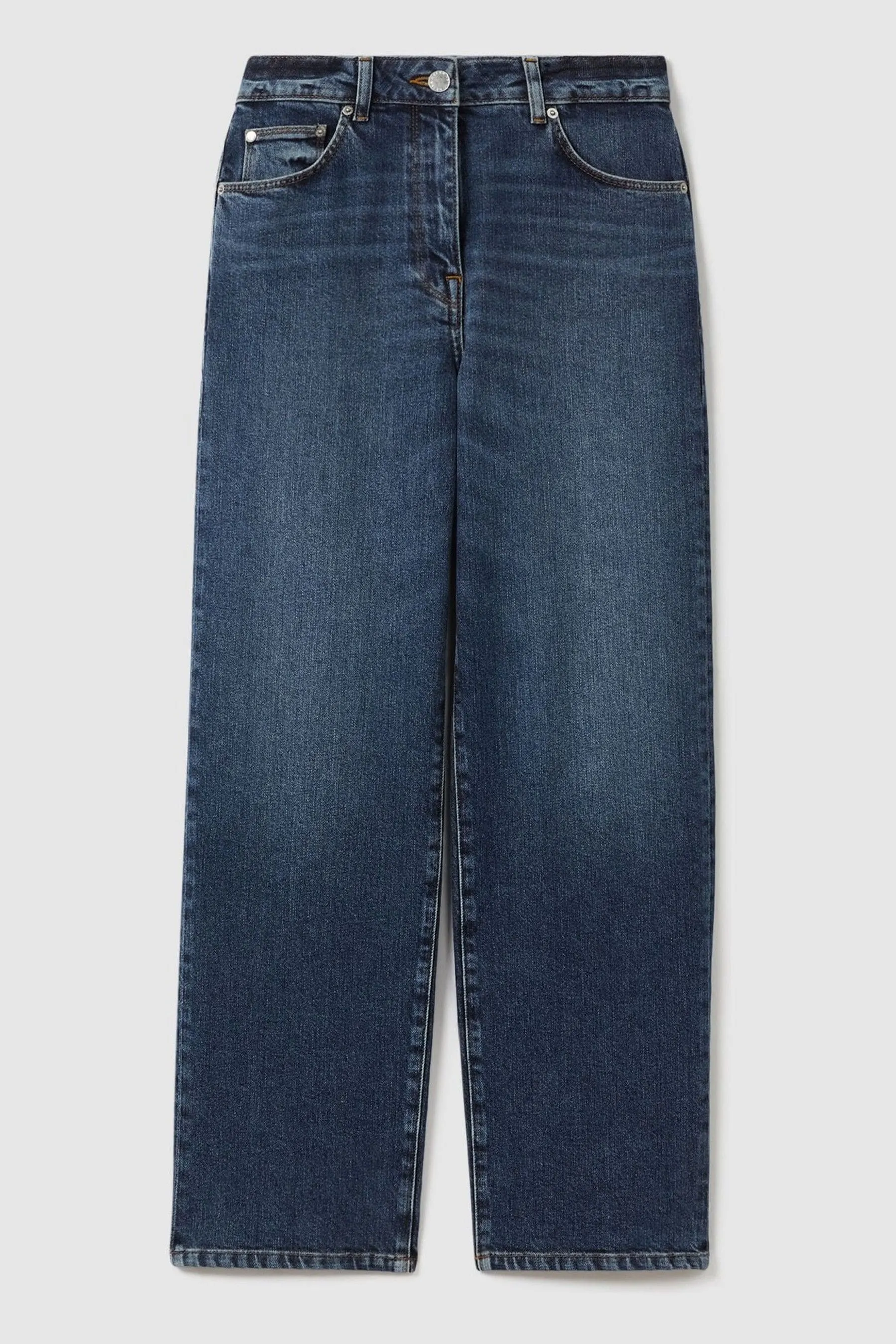 Reiss Selin Rise Straight Leg Jeans    