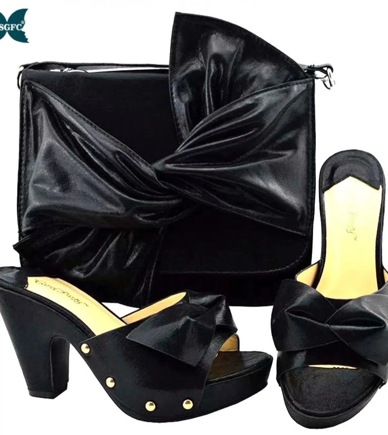 Summer Pump 95cm Party Ladiesn Shoes With Purse Set Scarpa e borsa di design italiano per la sera Sandali da donna in bla