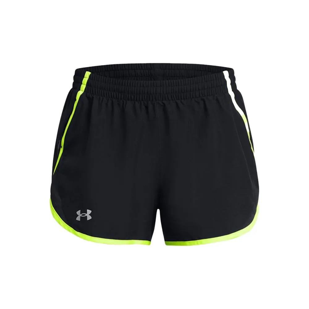 Under Armour Pantaloncini Running Fly By Nero Giallo Donna